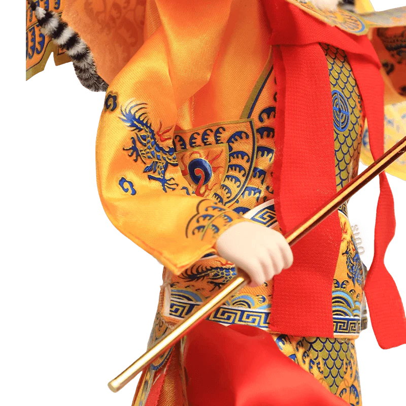 12-Inch Vintage Chinese Dolls - Handmade Peking Opera Wukong Art Collectible - SinoCultural -- JH1256
