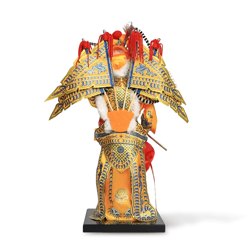 12-Inch Vintage Chinese Dolls - Handmade Peking Opera Wukong Art Collectible - SinoCultural -- JH1256