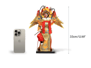 12-Inch Vintage Chinese Dolls - Handmade Peking Opera Wukong Art Collectible - SinoCultural -- JH1256