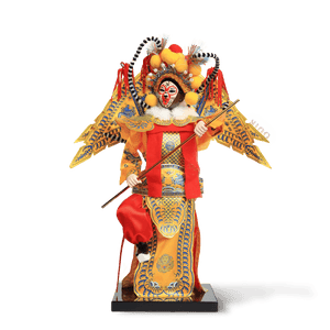 12-Inch Vintage Chinese Dolls - Handmade Peking Opera Wukong Art Collectible - SinoCultural -- JH1256