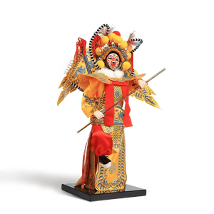 12-Inch Vintage Chinese Dolls - Handmade Peking Opera Wukong Art Collectible - SinoCultural -- JH1256