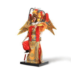 12-Inch Vintage Chinese Dolls - Handmade Peking Opera Wukong Art Collectible - SinoCultural -- JH1256