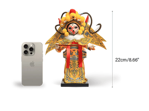 9-Inch Vintage Chinese Dolls - Handmade Peking Opera Wukong Art Collectible - SinoCultural -- XОK090E