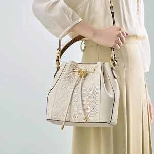 Luxury Traditional Wanj Pattern Embroidered Leather Convertible Backpack & Tote - SinoCultural -- P120776