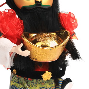 6-Inch Vintage Chinese Dolls - Handcrafted Peking Opera Wen Cai Shen Art Collectible - SinoCultural -- QJ10618