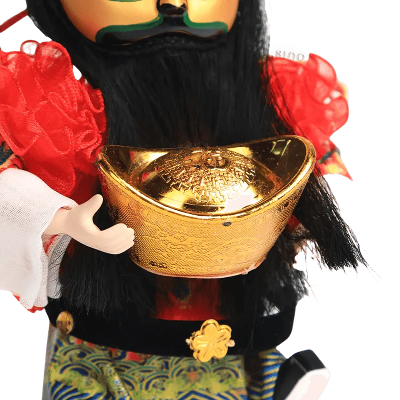 6-Inch Vintage Chinese Dolls - Handcrafted Peking Opera Wen Cai Shen Art Collectible - SinoCultural -- QJ10618