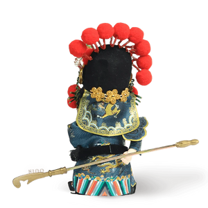 6-Inch Vintage Chinese Dolls - Handcrafted Peking Opera Wu Cai Shen Art Collectible - SinoCultural -- Q10619