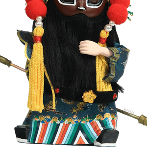 6-Inch Vintage Chinese Dolls - Handcrafted Peking Opera Wu Cai Shen Art Collectible - SinoCultural -- Q10619