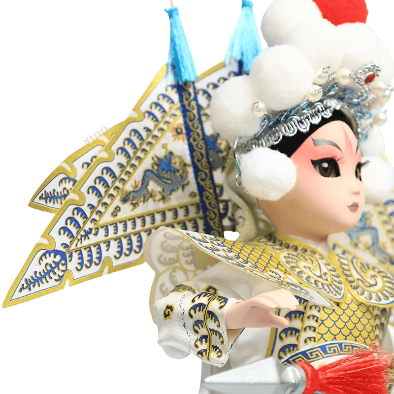 9-Inch Handmade Chinese Doll – Peking Opera Martial Yang Zongbao Collectible - SinoCultural -- XJK0903
