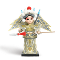 9-Inch Handmade Chinese Doll – Peking Opera Martial Yang Zongbao Collectible - SinoCultural -- XJK0903