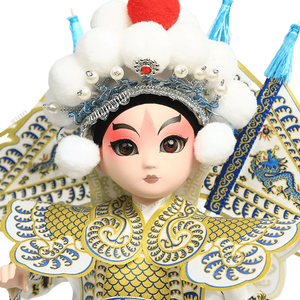 9-Inch Handmade Chinese Doll – Peking Opera Martial Yang Zongbao Collectible - SinoCultural -- XJK0903