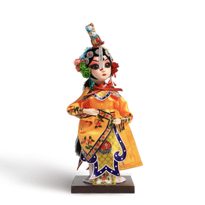 9-Inch Handmade Chinese Doll – Peking Opera Consort Yu Character Collectible - SinoCultural -- XJK0905