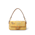 Luxury Yunjin Brocade Leather Handbag with Embroidered Butterfly Pattern - SinoCultural -- FJ220681