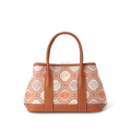 Zhuang Brocade Chrysanthemum Embroidered Leather Luxury Crossbody Bag - SinoCultural -- FJ110692-1