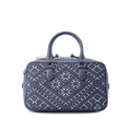 Zhuang Brocade Flying Swallow Motif Embroidered Leather Crossbody Bag - SinoCultural -- FJ110690