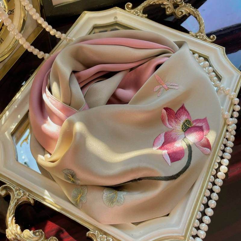 Best-selling silk and embroidered scarves inspired by Chinese textile artistry