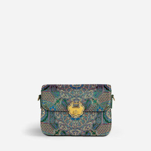 Song Brocade Leather Luxurious Clutch Handbag - SinoCultural -- W2144-1