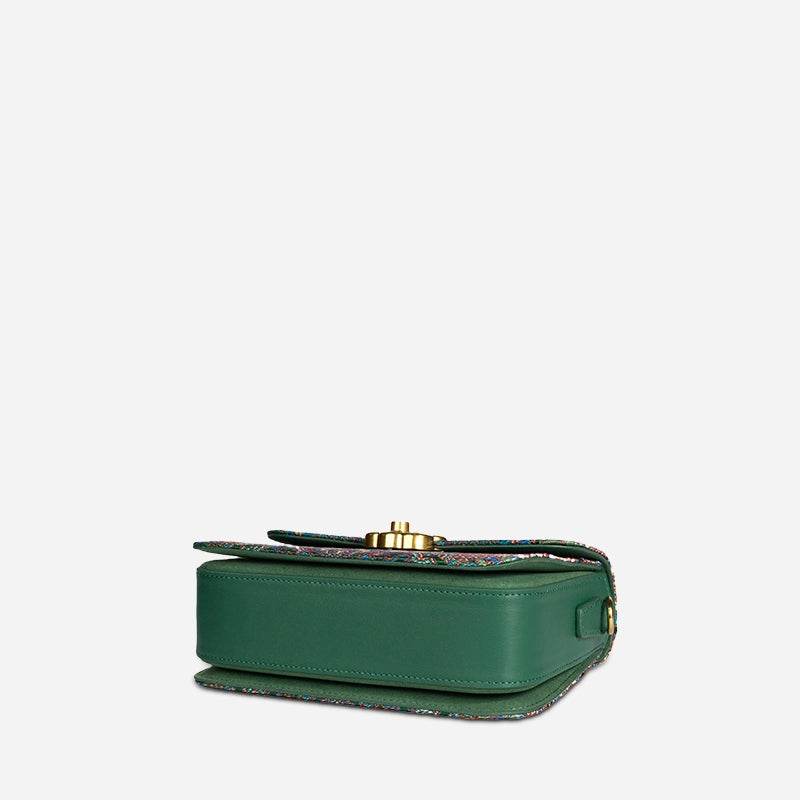 Song Brocade Leather Luxurious Clutch Handbag - SinoCultural -- W2144-1