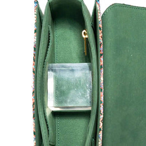 Song Brocade Leather Luxurious Clutch Handbag - SinoCultural -- W2144-1