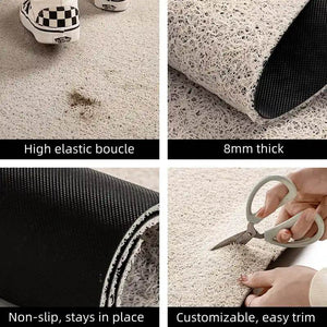 Chinoiserie Powder Pink Absorbent Muddy Front Door Mat - SinoCultural -- LZ005A4060