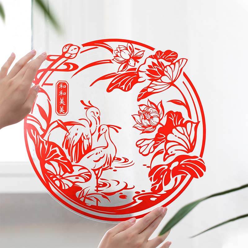 Chinese New Year Decorations Spring Festival Window Clings - SinoCultural -- CNY002-1