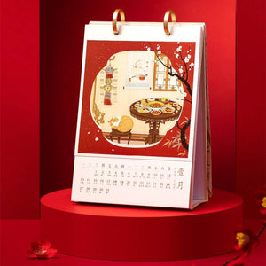 Chinese New Year Gift 2025 Snake Year Desk Calendar - SinoCultural -- CNY001