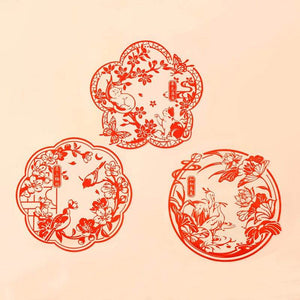 Chinese New Year Decorations Spring Festival Window Clings - SinoCultural -- CNY002-1
