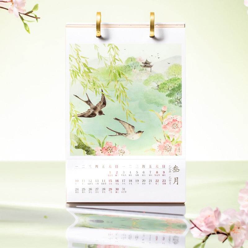 Chinese New Year Gift 2025 Snake Year Desk Calendar - SinoCultural -- CNY001