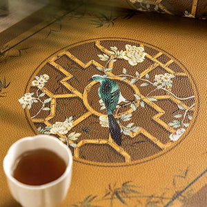 2-Piece Chinoiserie Vintage Classic Palace Style Thick Table Mat - SinoCultural -- TM043A3045