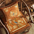 Chinoiserie Orange Chirp High-end Wooden Chair Cushion - SinoCultural -- SC007A38