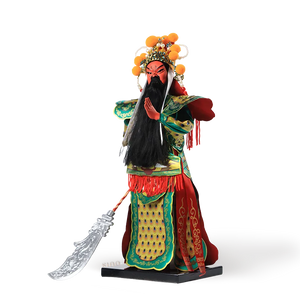 Right side view of 12-inch Peking Opera Guan Yu doll.