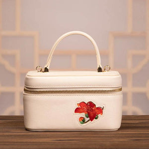 Handcrafted Embroidered Kapok Makeup Bag - SinoCultural -- BXW06WCS201A02