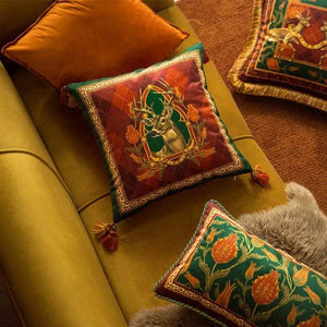 Christmas Limited Series Red Festive Reindeer Design Sofa Pillow - SinoCultural -- HS-SDBZ01