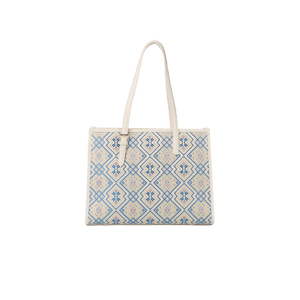 Zhuang Brocade Handicraft Large-Capacity Commuter Tote Bag - SinoCultural -- FJ120765-2