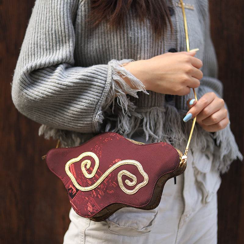 Ultra-Light Cloud Shape Handbag in Recycled Fabric with Hualuo Silk 145g - SinoCultural -- GD1203