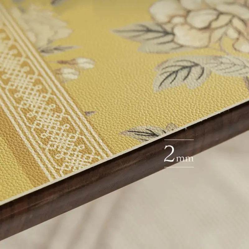 2-Piece Chinoiserie Country-style Leather Washable Placemats - SinoCultural -- TM029A30