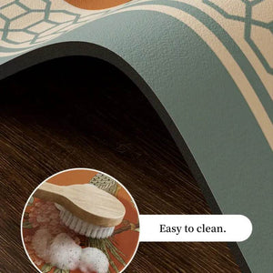 Chinoiserie Retro Spring Floral Kitchen Drain Mat - SinoCultural -- TM011A3040