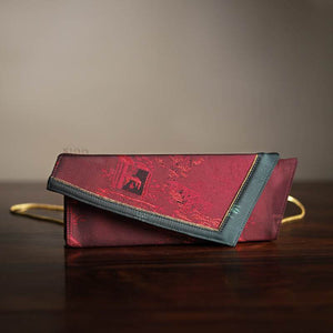 Ultra-Light Envelope Clutch Handbag in Recycled Fabric with Hualuo Silk 216g - SinoCultural -- GD1202