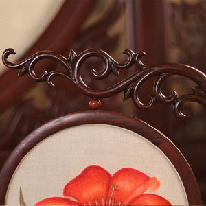 Handcrafted Embroidery Kapok Flower Tabletop Decoration for Living Room - SinoCultural -- JZSX002A06