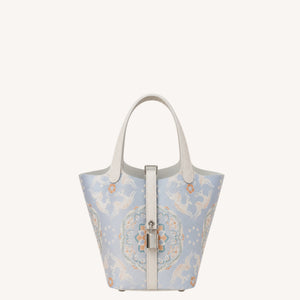 Chinoiserie Luxury Song Brocade Basket Bag – Precious Flower Running Deer