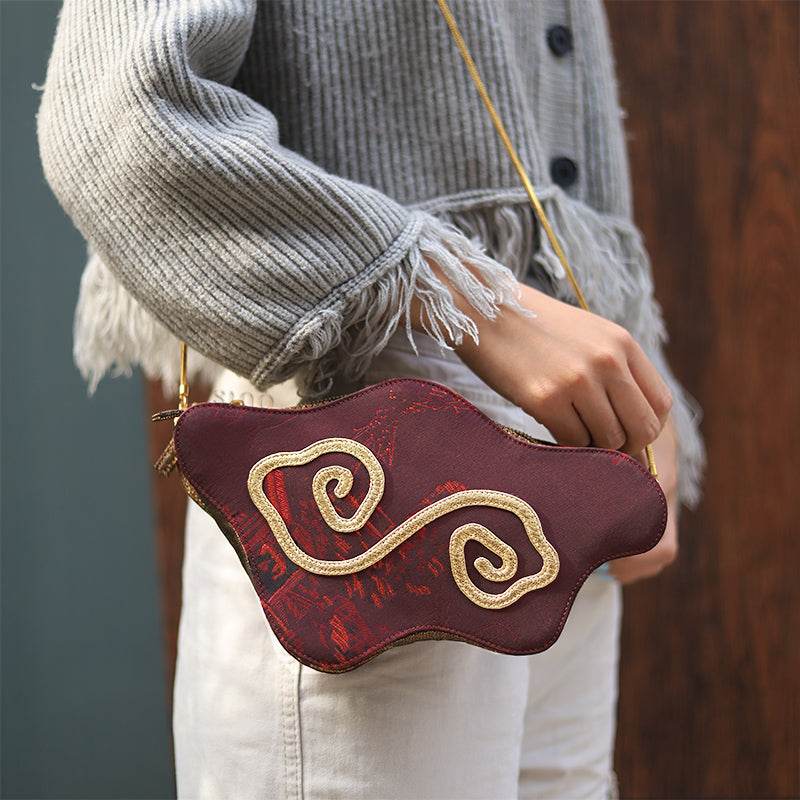 Ultra-Light Cloud Shape Handbag in Recycled Fabric with Hualuo Silk 145g - SinoCultural -- GD1203