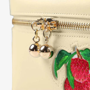 Handcrafted Embroidered Lychee Makeup Bag - SinoCultural -- BXW06WCS189A04