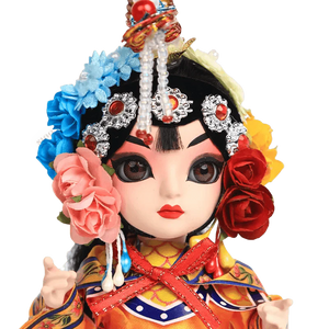 6-Inch Handmade Yu Ji Chinese Opera Doll – Elegant Desk Accessory - SinoCultural -- QJ0612