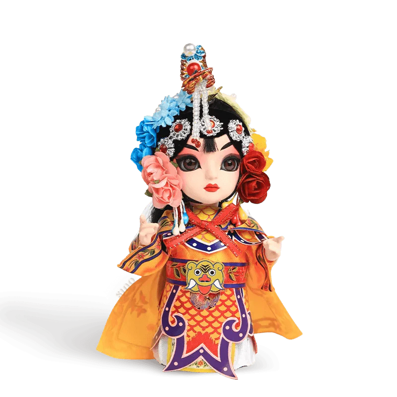 6-Inch Handmade Yu Ji Chinese Opera Doll – Elegant Desk Accessory - SinoCultural -- QJ0612