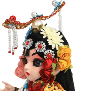 6-Inch Handmade Yu Ji Chinese Opera Doll – Elegant Desk Accessory - SinoCultural -- QJ0612