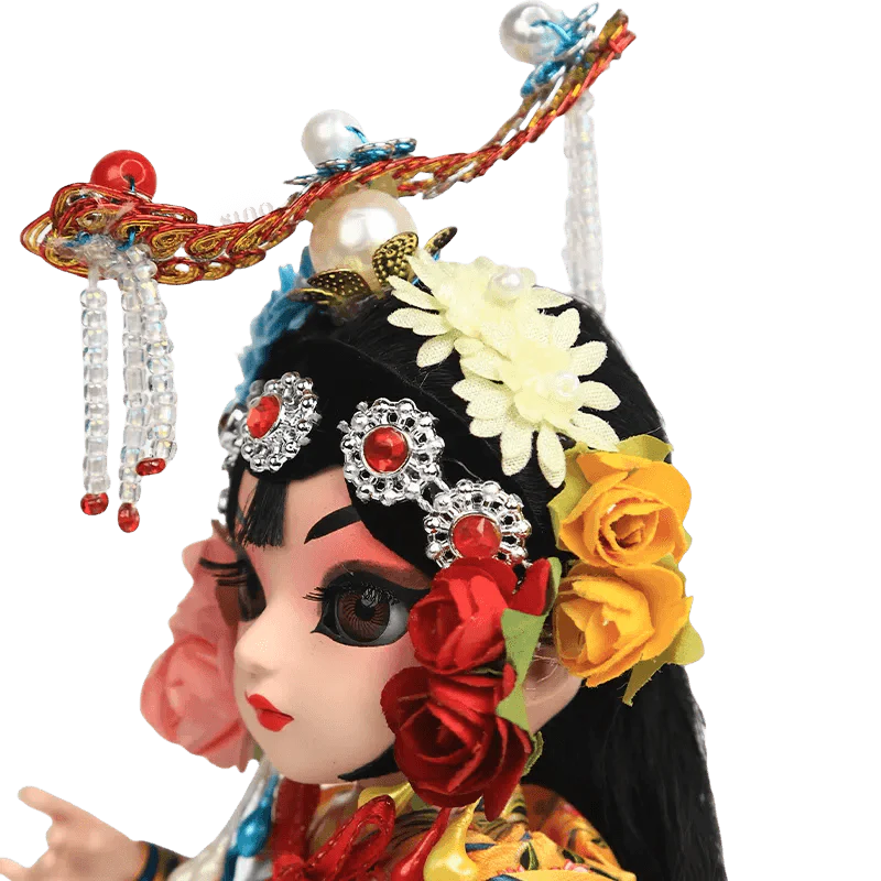 6-Inch Handmade Yu Ji Chinese Opera Doll – Elegant Desk Accessory - SinoCultural -- QJ0612