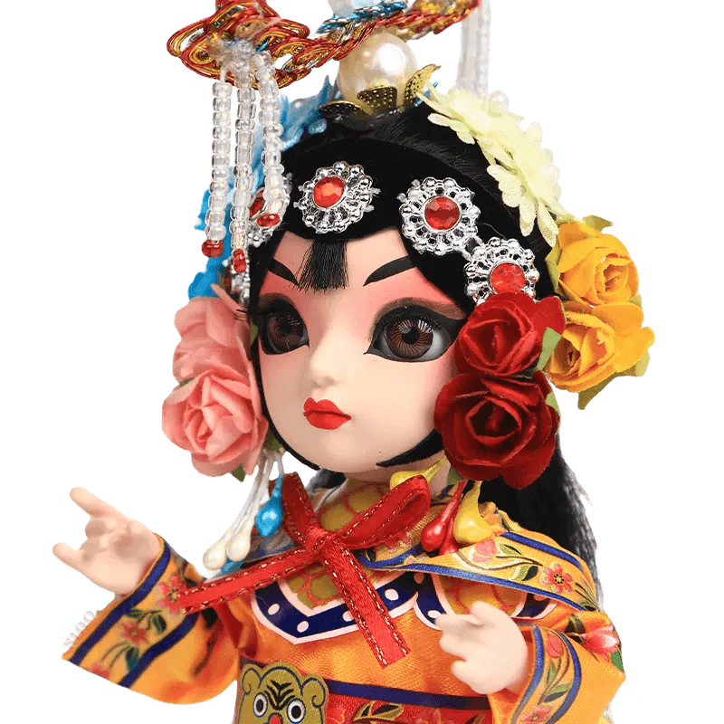 6-Inch Handmade Yu Ji Chinese Opera Doll – Elegant Desk Accessory - SinoCultural -- QJ0612