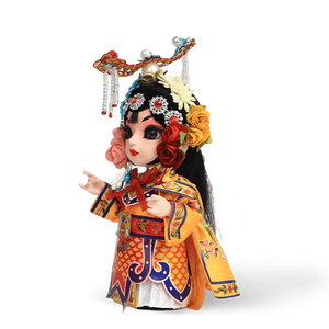 6-Inch Handmade Yu Ji Chinese Opera Doll – Elegant Desk Accessory - SinoCultural -- QJ0612