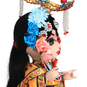 6-Inch Handmade Yu Ji Chinese Opera Doll – Elegant Desk Accessory - SinoCultural -- QJ0612