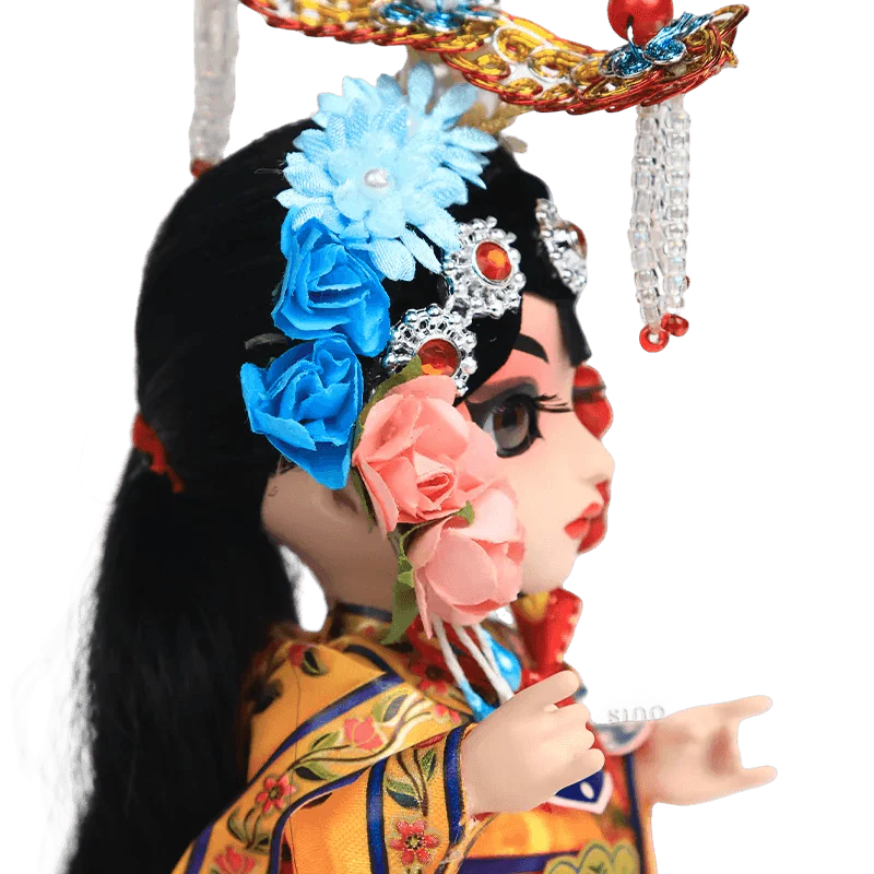 6-Inch Handmade Yu Ji Chinese Opera Doll – Elegant Desk Accessory - SinoCultural -- QJ0612